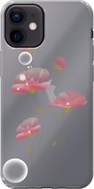 Apple iPhone 12 Mini - Smart cover - Transparant - Rozebloem