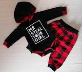 Baby rompertje met geruite broek jongen