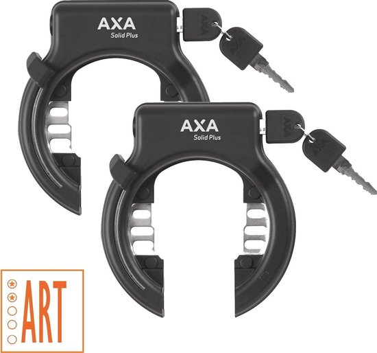Fabel werk neef Axa Solid Plus Ringslot - ART2 - Zwart - 2 Stuks - Multipack | bol.com