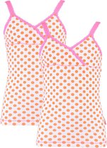 Claesen's hemdje meisje Orange Dots 2-pack 164-170