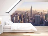 Professioneel Fotobehang New York - sepia - Sticky Decoration - fotobehang - decoratie - woonaccesoires - inclusief gratis hobbymesje - 355 cm breed x 240 cm hoog - in 7 verschillende formate