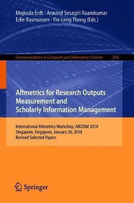 Communications in Computer and Information Science856- Altme ... - cover