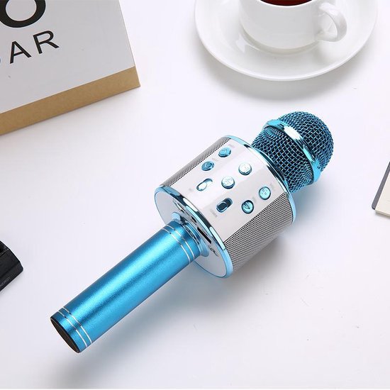 Draadloze Microfoon, Ruisonderdrukking Stereo Bluetooth Handheld Karaoke Mic, voor Smartphone PC, voor Karaoke Machine KTV Home Parties (Goud