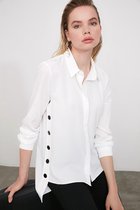Knoop Gedetailleerd Wit Overhemd | 42
