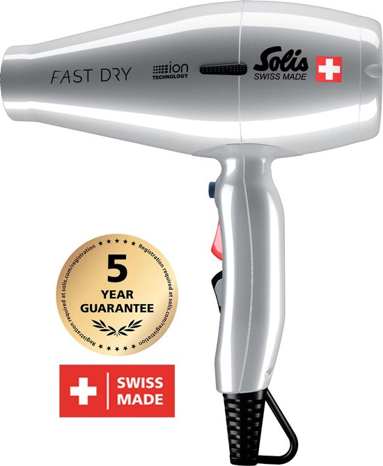 Solis Fast Dry 381 Föhn - Haardroger Professional - Zilver