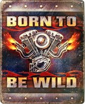 Wandbord - Born To Be Wild ( exclusief uit de USA )