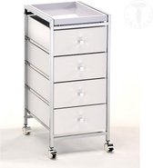 ladekast op wielen BALDO met plateau rollcontainer grijs 70x40x32 - Tomasucci