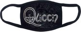 Queen - White Retro Logo Masker - Zwart