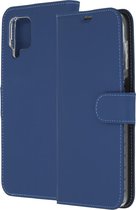 Accezz Hoesje Geschikt voor Samsung Galaxy A12 Hoesje Met Pasjeshouder - Accezz Wallet Softcase Bookcase - Donkerblauw