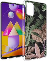 iMoshion Design voor de Samsung Galaxy M31s hoesje - Jungle - Groen / Roze