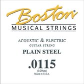 Snaar elektrische/akoestische gitaar Boston BPL-0115 Steel .0115
