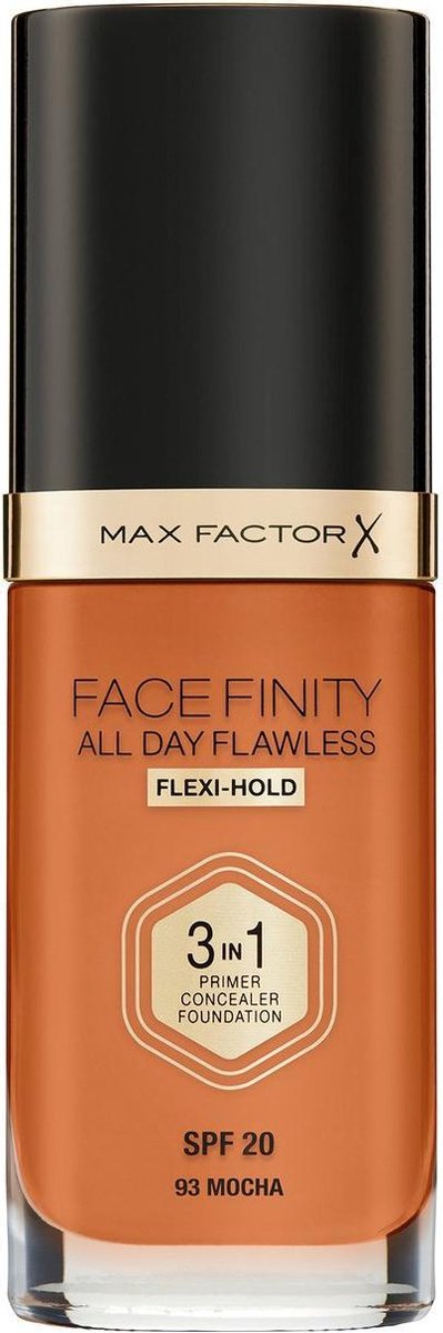 Max Factor Facefinity All Day Flawless 3 in 1 Flexi Hold Foundation - 93 Mocha