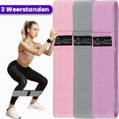 LEAFF Products - Weerstandsbanden - Set van 3 - Fitness Resistance Bands - Extra Grip
