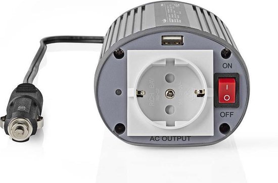 Bot Matig etiket HQ Omvormer auto 12V - 230V stopcontact 150W + USB aansluiting | bol.com