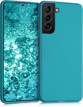 kwmobile telefoonhoesje geschikt voor Samsung Galaxy S21 - Hoesje voor smartphone - Back cover in mat petrol