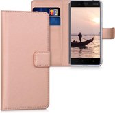 kwmobile telefoonhoesje voor Nokia 8 - Hoesje met pasjeshouder in ros�goud - Wallet case