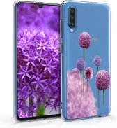 kwmobile telefoonhoesje voor Samsung Galaxy A70 - Hoesje voor smartphone in roze / paars / transparant - Wilde Bloemen design