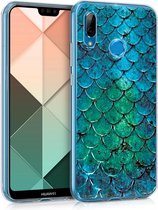 kwmobile telefoonhoesje voor Huawei P20 Lite - Hoesje voor smartphone in turquoise / blauw / groen - Zeemeerminstaart design