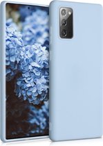 kwmobile telefoonhoesje voor Samsung Galaxy Note 20 - Hoesje voor smartphone - Back cover in mat lichtblauw