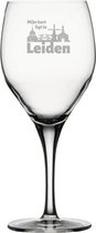 Gegraveerde witte wijnglas 34cl Leiden