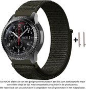 Cargo Groen / Donker groen Nylon sporthorlogebandje voor 20mm Smartwatches (zie compatibele modellen) van Samsung, Pebble, Garmin, Huawei, Moto, Ticwatch, Seiko, Citizen en Q – Maa