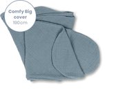 Doomoo Basics Cover - Hoes voor Voedingskussen Comfy Big - Biokatoen - 190cm - Tetra Blue