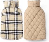 Kiki's dog fashion Hondenjas - Burberry Ruit - Twee Kanten Draagbaar