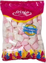 Frisia Marshmallows rose en wit | Zak 1 Kilo XXL GROTE ZAK