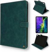 iPad Air 2020 - iPad Air 4 10.9 inch (2020) Hoes Emerald Green - Casemania Book Case met Magneetsluiting & Glazen Screenprotectors