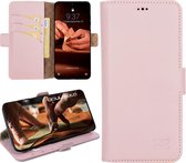 Bouletta geschikt voor Samsung Galaxy S21 lederen BookCase hoesje - Nude Pink
