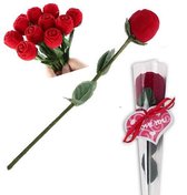 Ringdoosje roos incl. GRATIS ring - aanzoek - verloving - bruiloft - huwelijksaanzoek - liefde - rood - Valentijn - sieradendoos - ring - cadeau