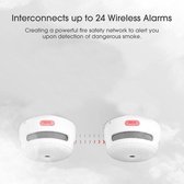 X-Sense XS01-WR, draadloze rookmelder, mini-brandmelder met verwisselbare batterij, set van 2. Mini Wireless interlinked smoke alarm detector. 2 pcs pack