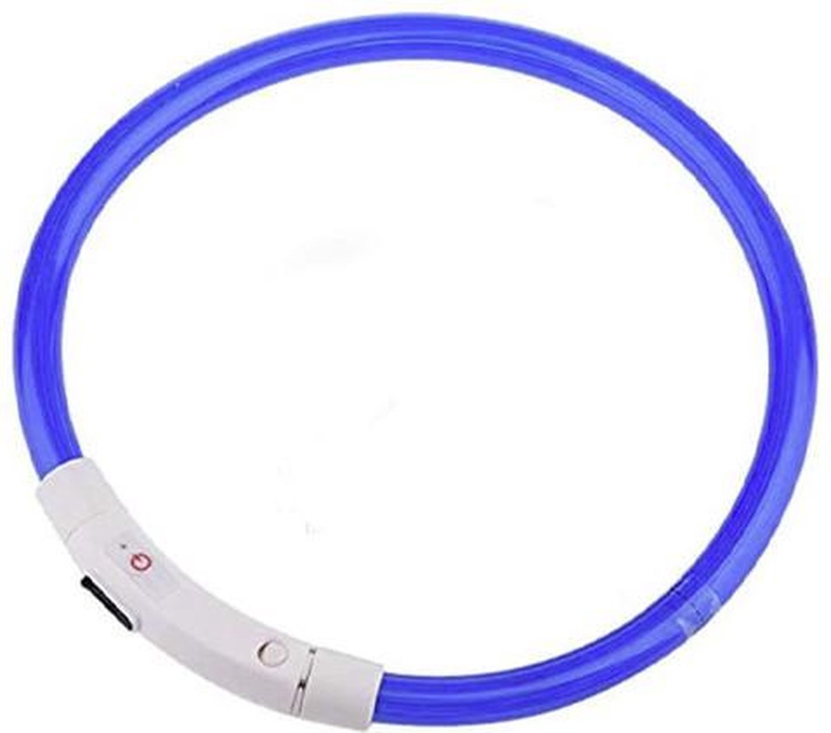 Lichtgevende halsband hond blauw | LED honden halsband LED |  USB oplaadbaar | 70 cm - Merkloos