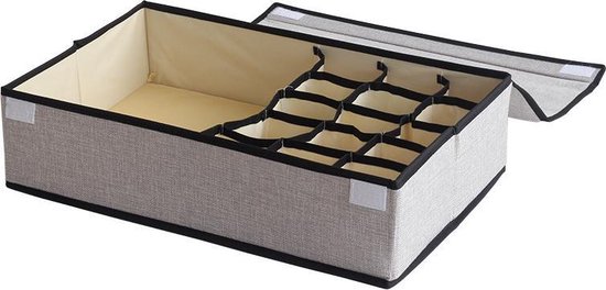 JAKAGO Opvouwbare kledingkast, opbergdozen, set van 4, superieure stoffen garderobe-opbergorganizer, 39 x 29 x 20 cm, kledingladenorganizer voor kleding, shirts, broeken, handdoeken, speelgoed (beige