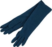 About Accessories - Warme lange winter dames handschoenen van wol - Blauw
