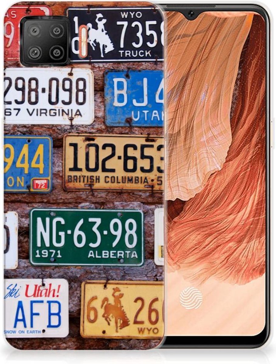 OPPO A73 4G Siliconen Hoesje met foto Kentekenplaten