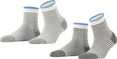 Esprit Wide Stripe 2-PACK korte Sokken 17531 - Meerkleurig meerdere kleuren zie foto Dames - 35-38