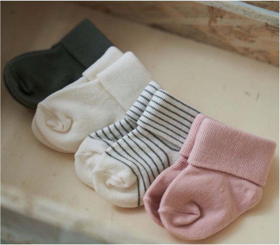 Prénatal Newborn Meisjes Sokken - Baby Kleding voor Meisjes - 1 Maat - 3-Pack met Verschillende Kleuren - Prénatal