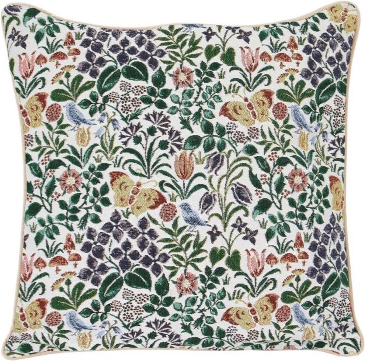 Signare Kussenhoes Voorjaarsbloem – Charles Voysey Wit