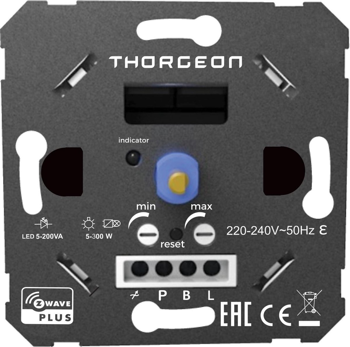 Thorgeon - Z-Wave licht Dimmer LED - Druk Draai Schakelaar - Fase Afsnijding - 220-240 V