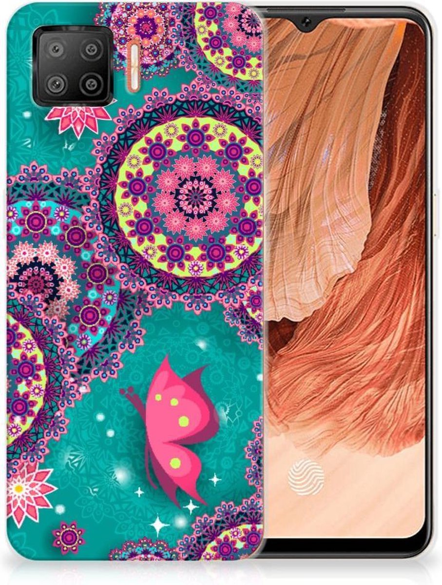 OPPO A73 4G Hoesje maken Cirkels en Vlinders
