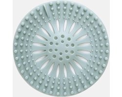 Silicone afvoerstop voor in de keuken en badkamer | Gootsteen zeef  | afvoerplug | doucheput | Anti-haar afvoer stop | anti verstopping | Ontstopper | Gootsteen zeef | Licht-blauw |