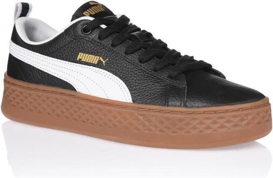 puma smash platform zwart