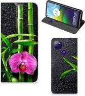 Hoesje Motorola Moto G9 Power Wallet Bookcase Orchidee