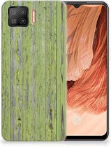 Cover Case OPPO A73 4G Smartphone hoesje Green Wood