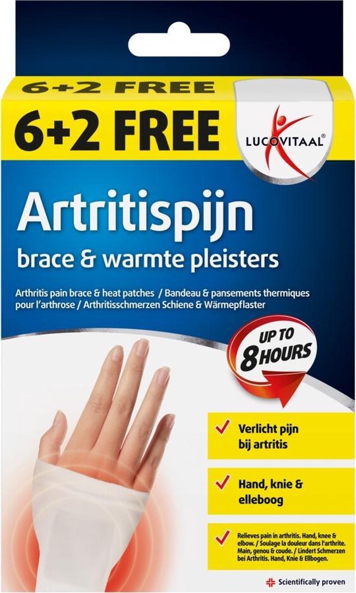 Lucovitaal Warmtepleister Artritis 8 stuks