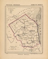 Historische kaart, plattegrond van gemeente Bierum in Groningen uit 1867 door Kuyper van Kaartcadeau.com