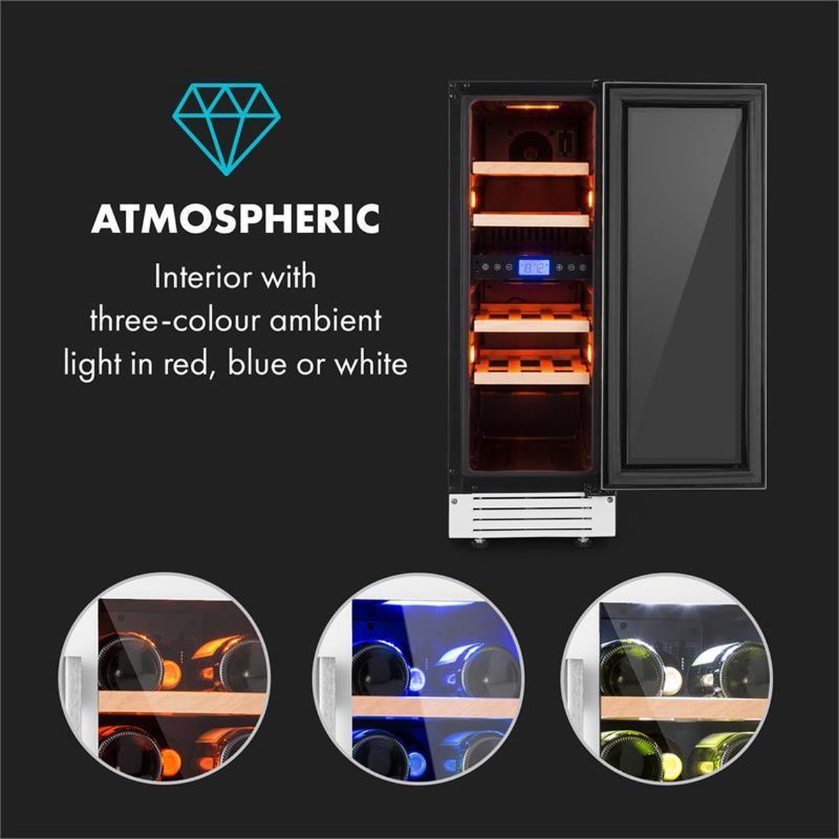 Vinovilla 17 Built-In Duo Wijnkoelkast 53L met 2 Zones - afbeelding 3