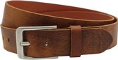 Fana Belts Brede Riem 4 cm XXL | Jeansriem | Broekriem Cognac | Taillemaat 130 | Extra Lange Riem | Cadeau