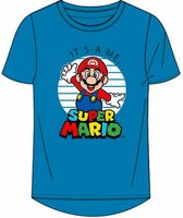 Super Mario t-shirt - blauw - Maat 152 / 12 jaar